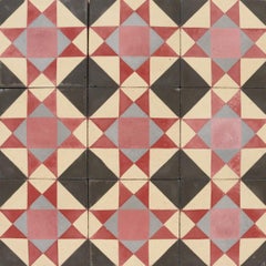 Reclaimed Geometric Encaustic Cement Tiles