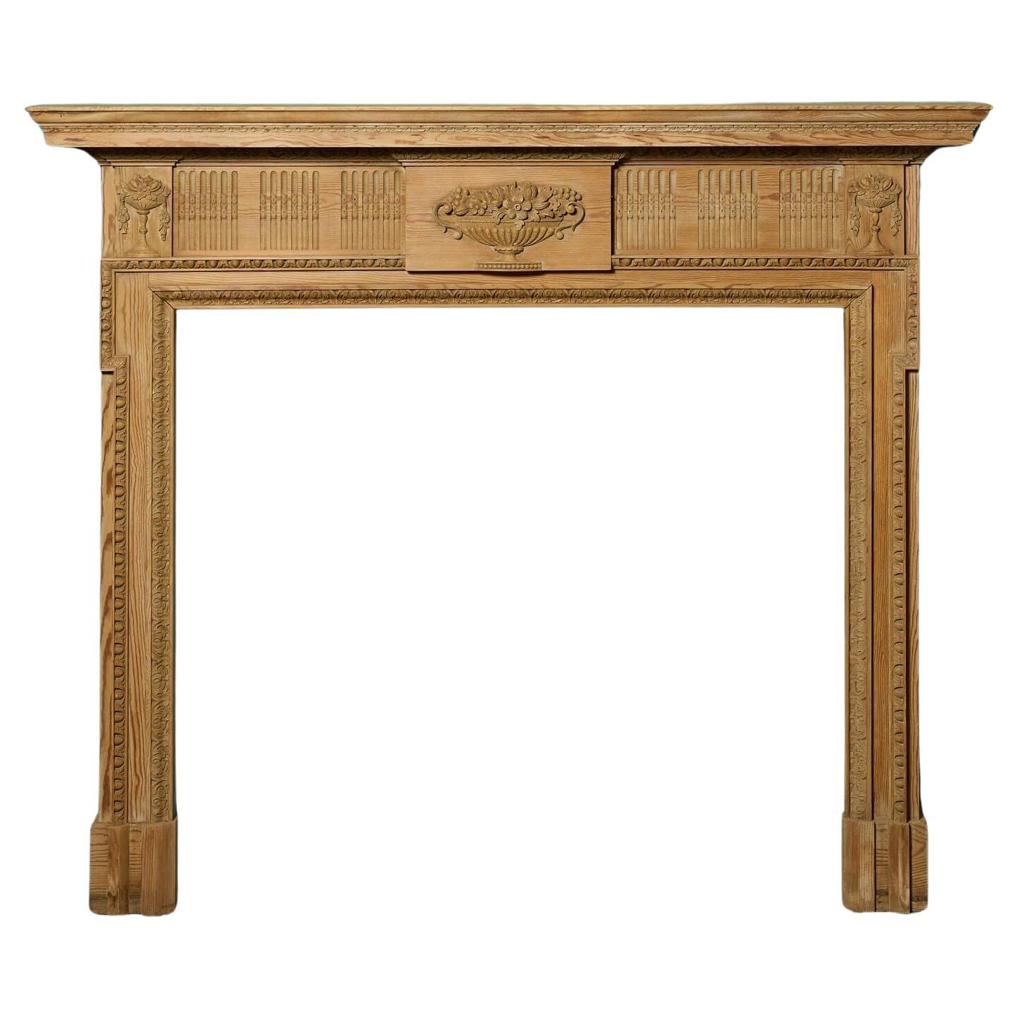Reclaimed Georgian Style Carved Fire Mantel