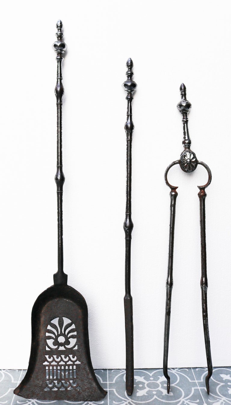 Reclaimed Georgian Style Fire Tools Set For Sale at 1stDibs