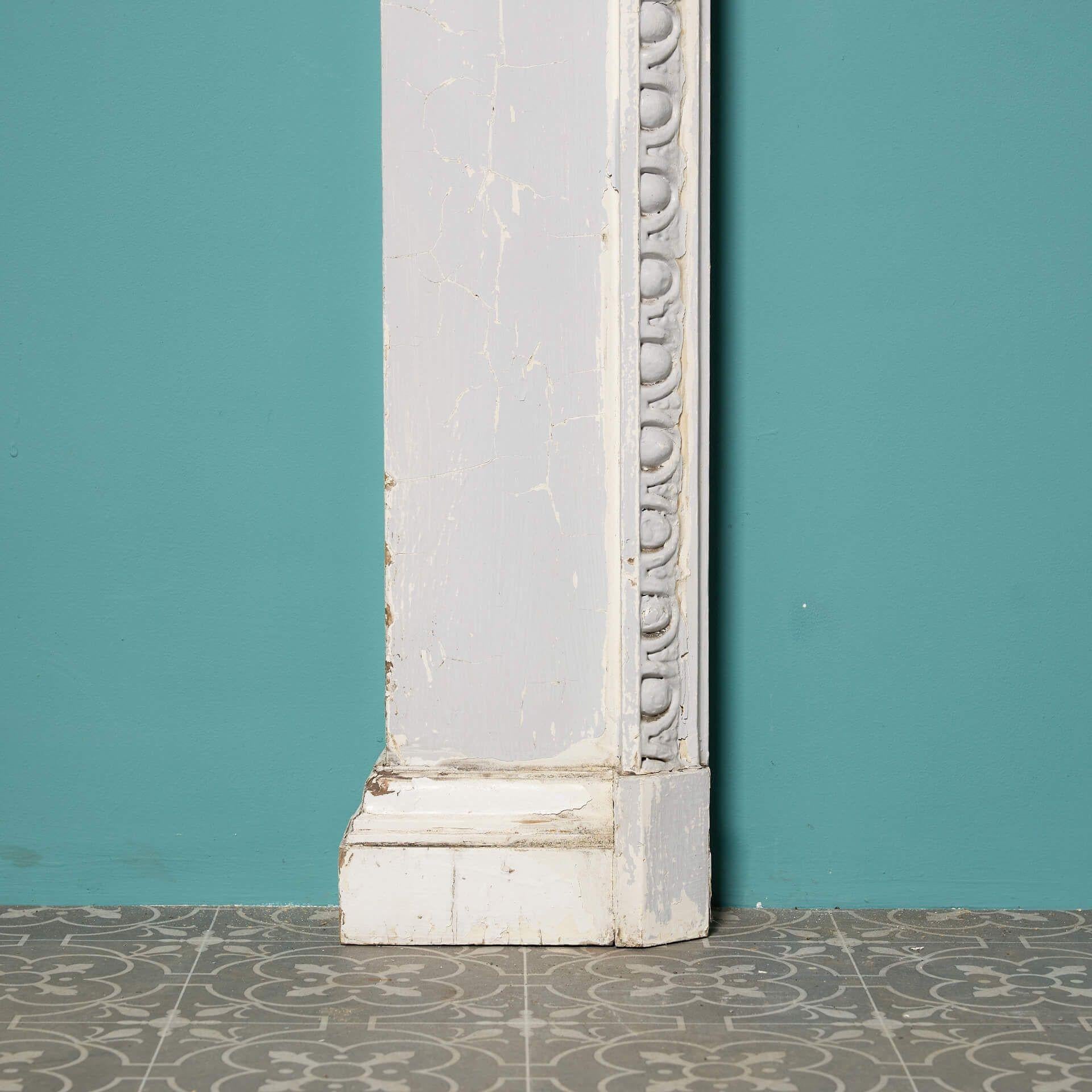 Reclaimed Georgian Style Pine Mantel For Sale 1