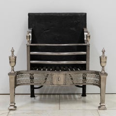 Reclaimed Georgian Style Polished Steel Fire Basket