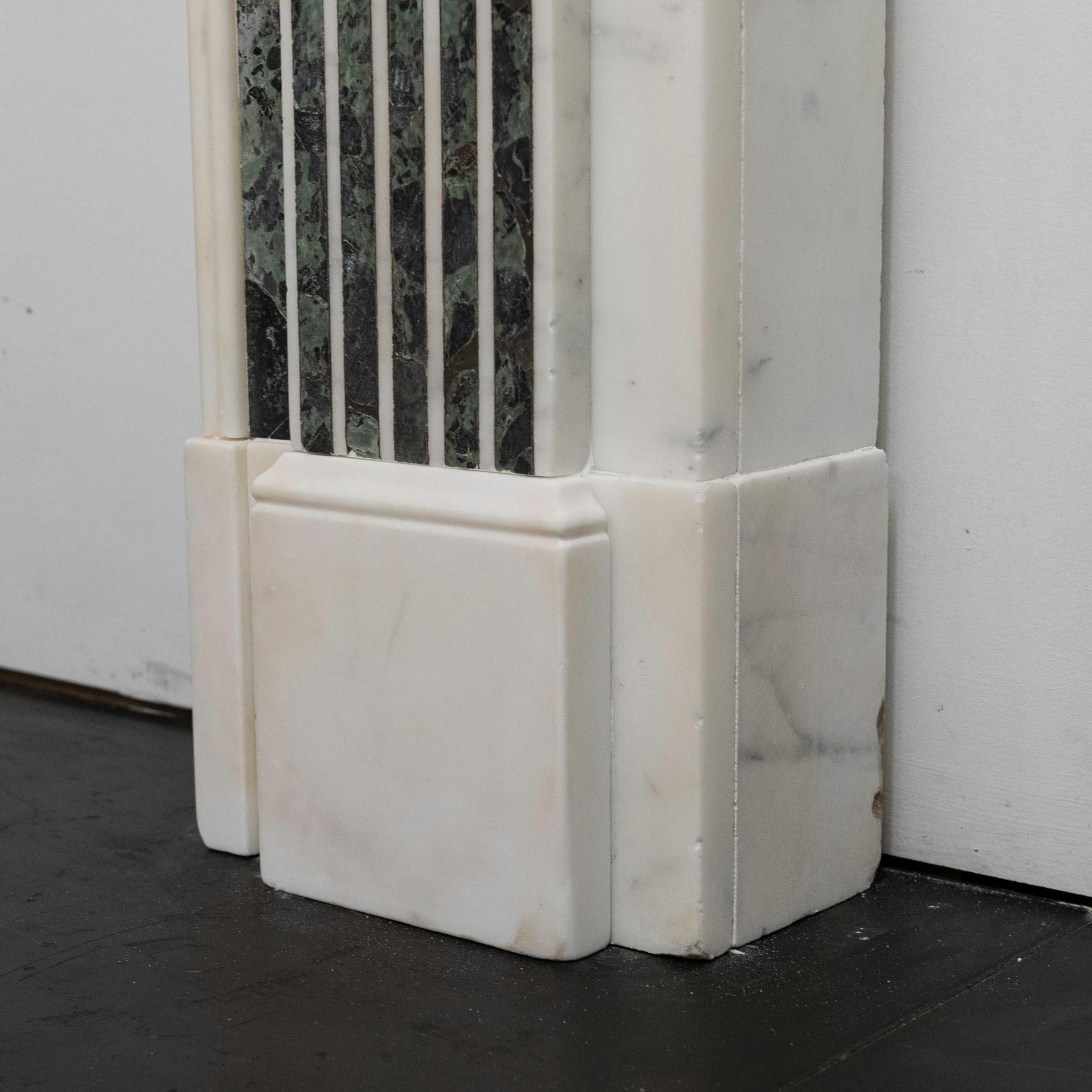 Reclaimed Georgian Style Statuary & Verde Marble Surround (Pair Available) For Sale 1