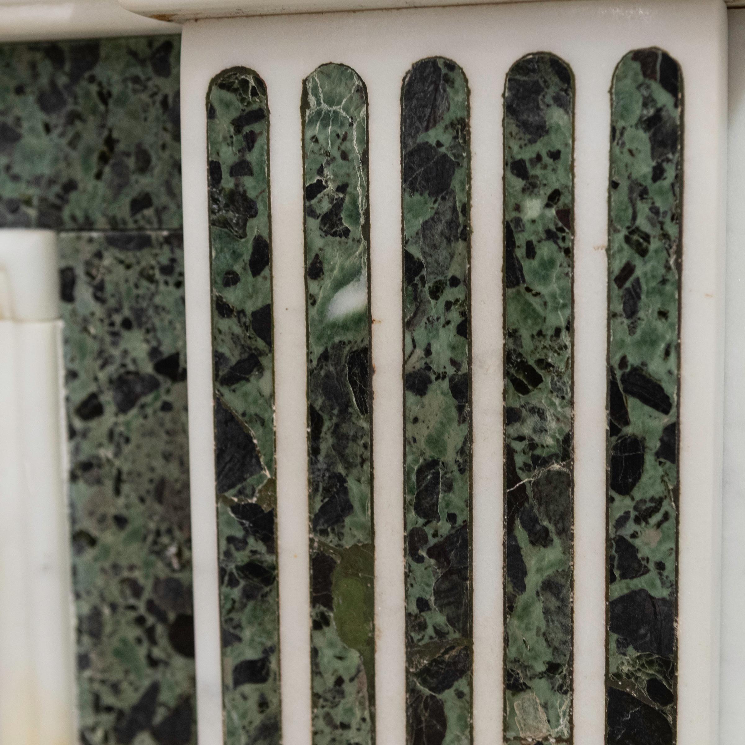Reclaimed Georgian Style Statuary & Verde Marble Surround (Pair Available) For Sale 2
