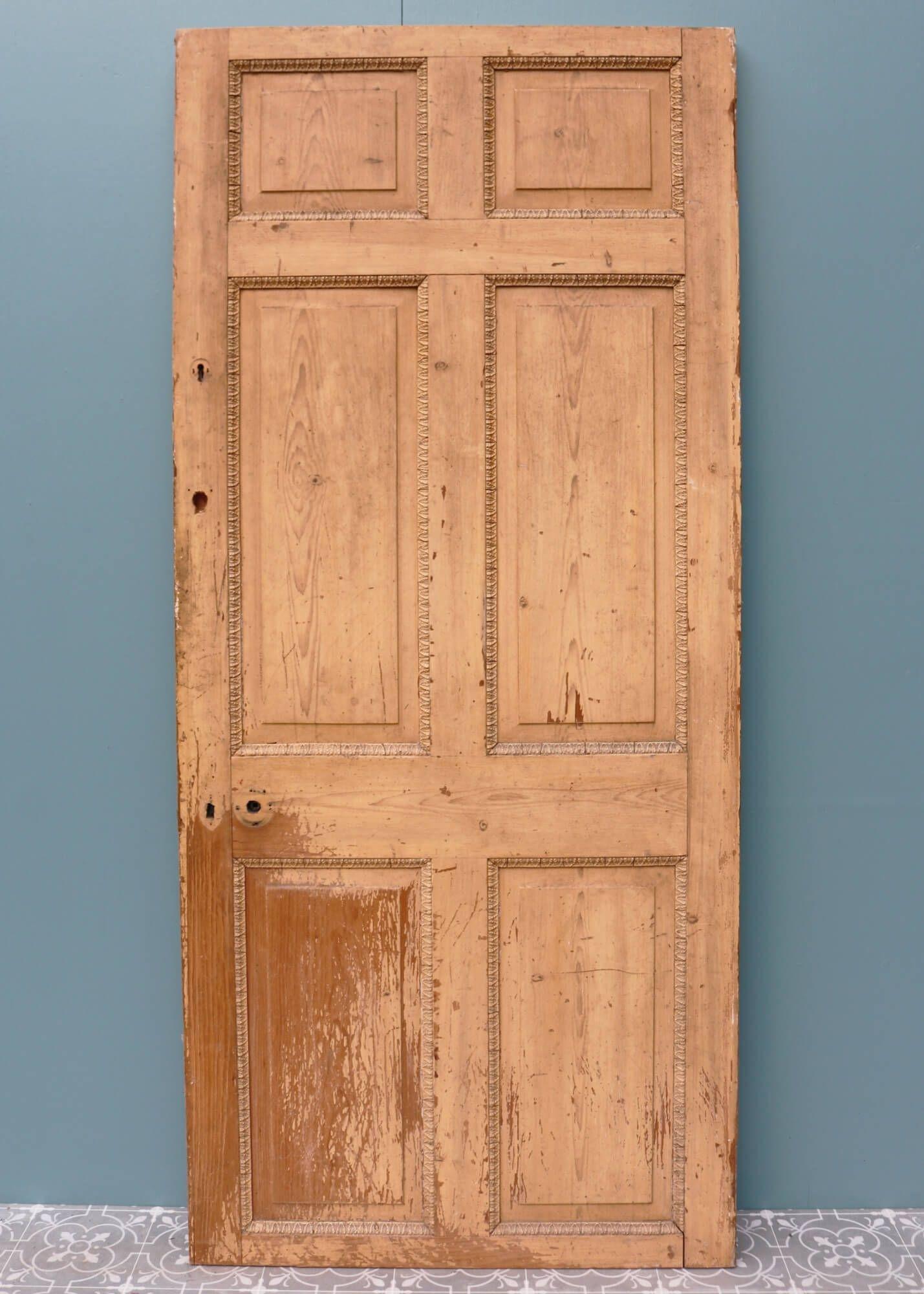 19th Century Reclaimed Georgian Walnut Veneer Internal Door For Sale