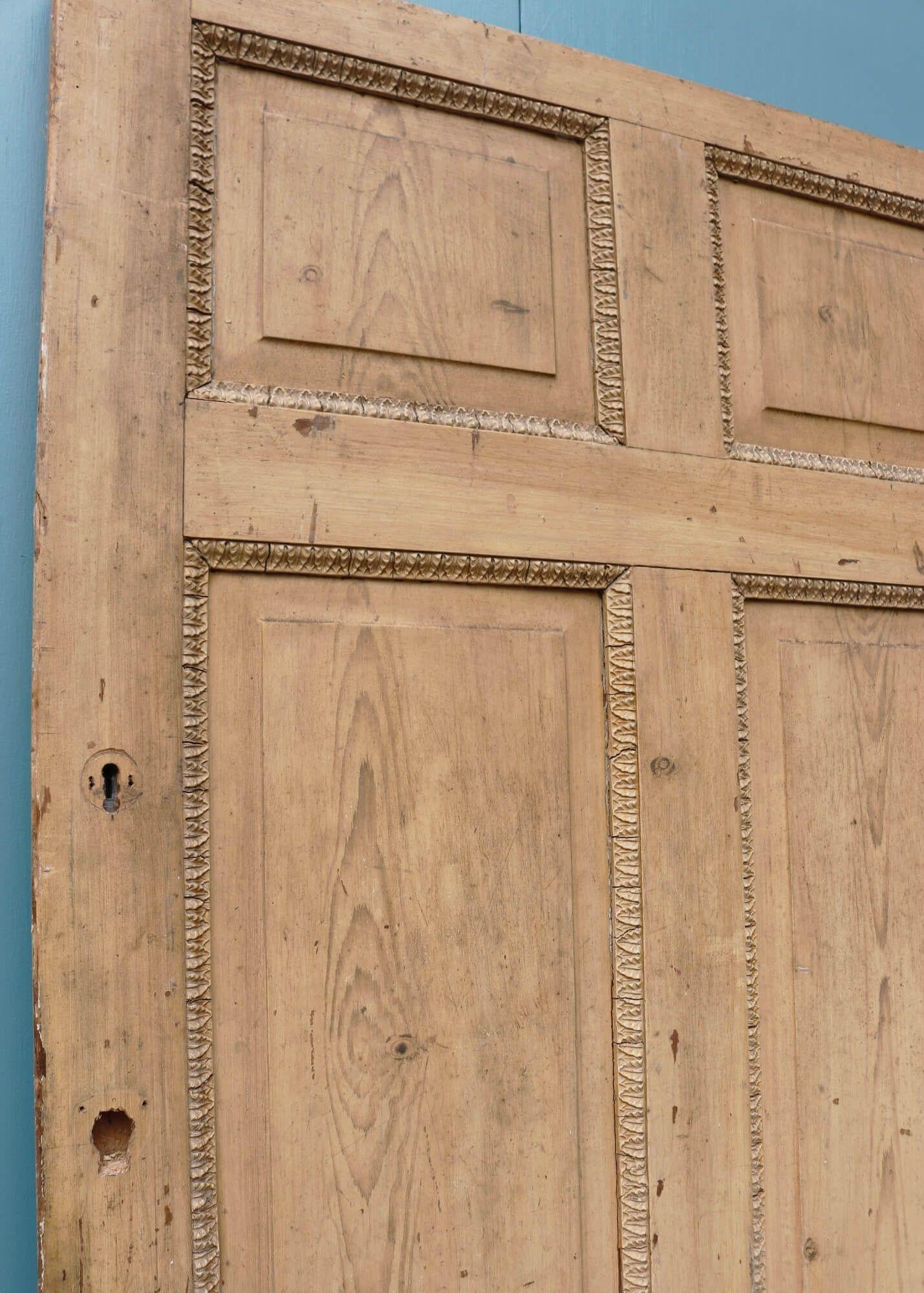 Reclaimed Georgian Walnut Veneer Internal Door For Sale 1
