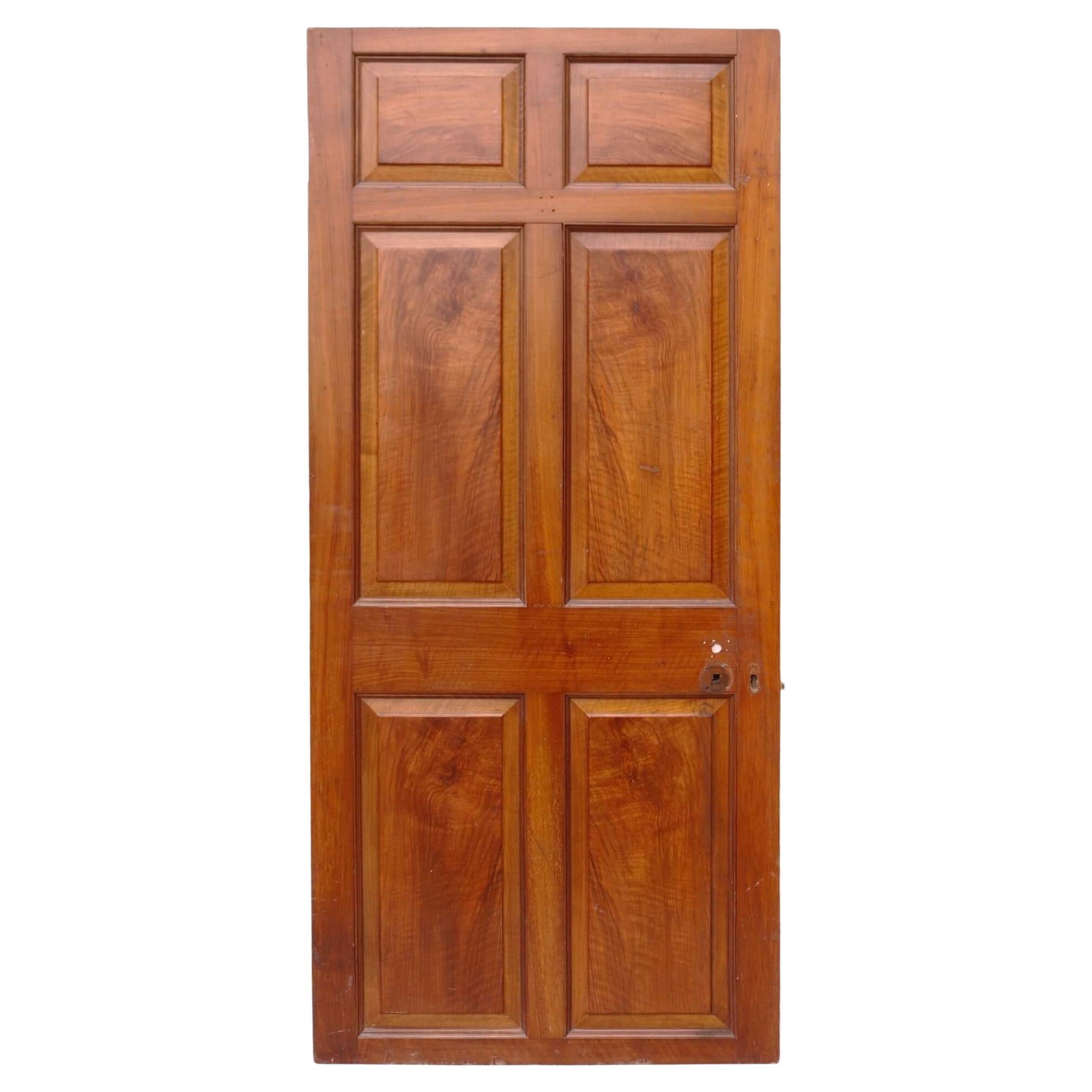 Reclaimed Georgian Walnut Veneer Internal Door For Sale