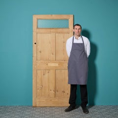 Reclaimed Glazed & Etched Glass Pine Door