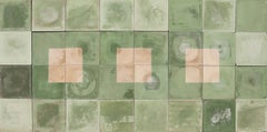 Reclaimed Green and Cream Floor or Wall Tiles