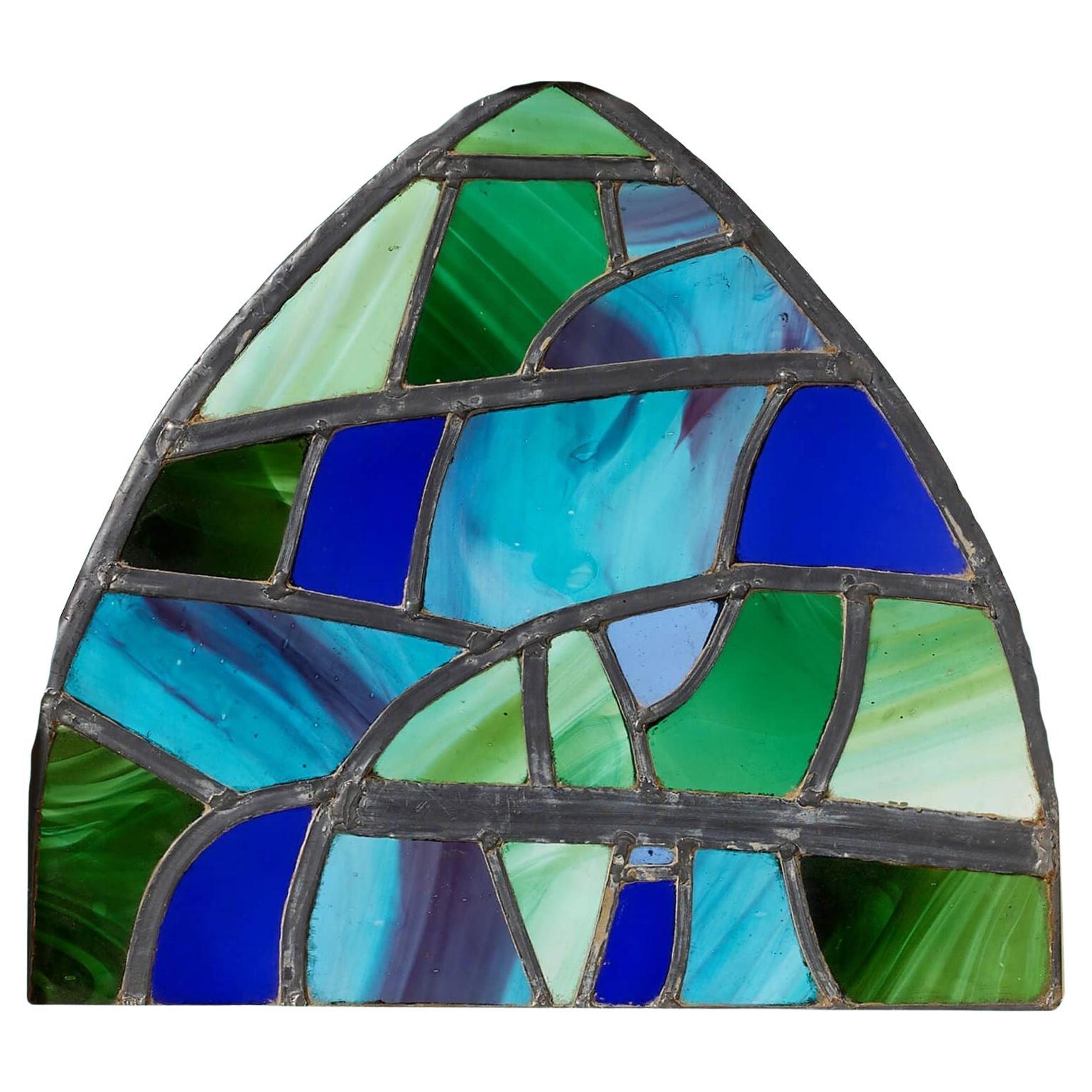 Panneau de vitrail arqué Greene & Greene Greene en vente