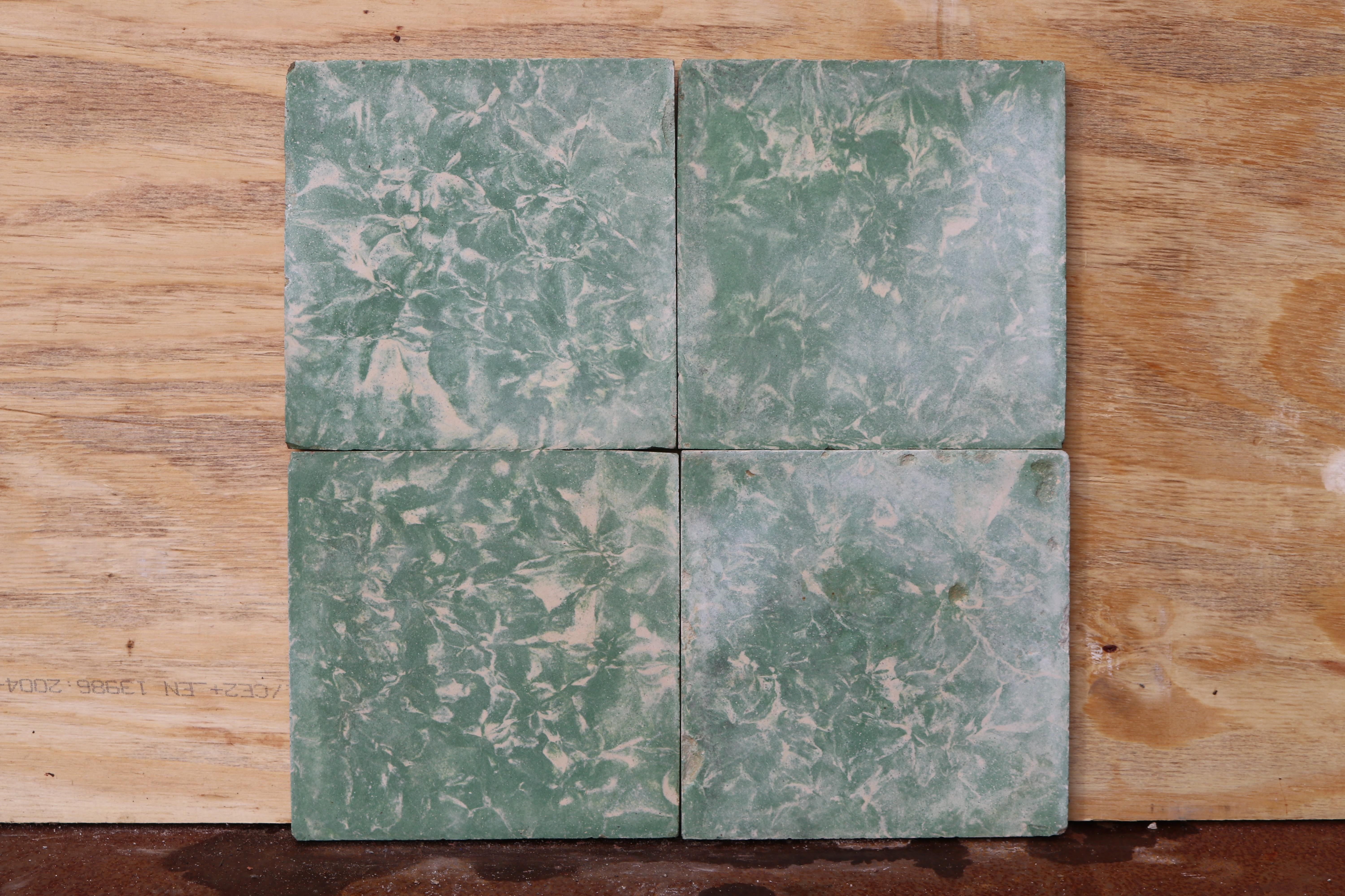 green marble look tiles
