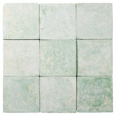green floor tile Reclaimed Green Marble Effect Cement Floor Tiles 11.4 m2 (122 sq ft)