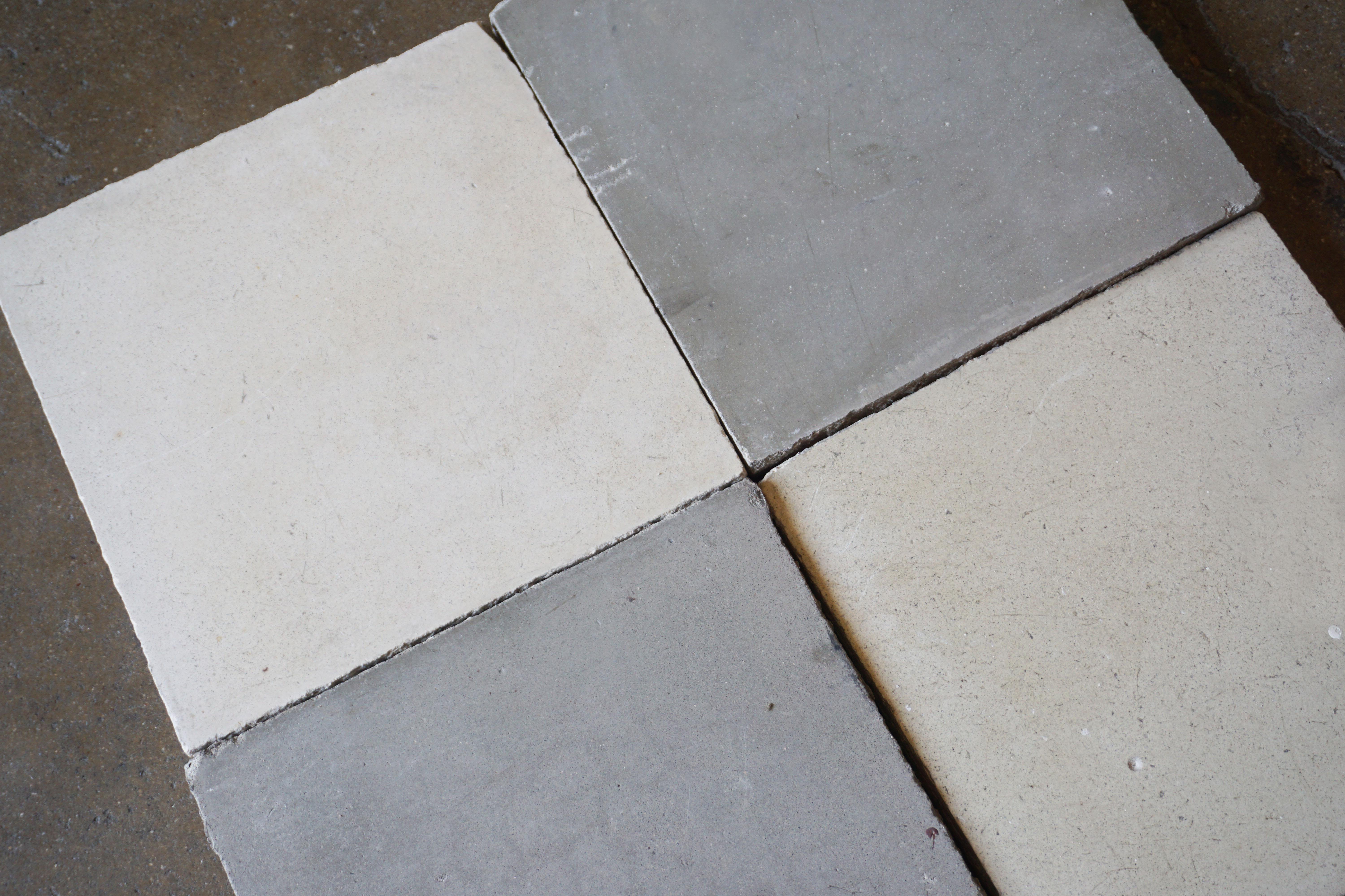 Beautiful Spanish cement tiles dating back to the early 1900s.

Sample includes one grey and one white.

This price is for a sample.

The price per square foot  is $24.