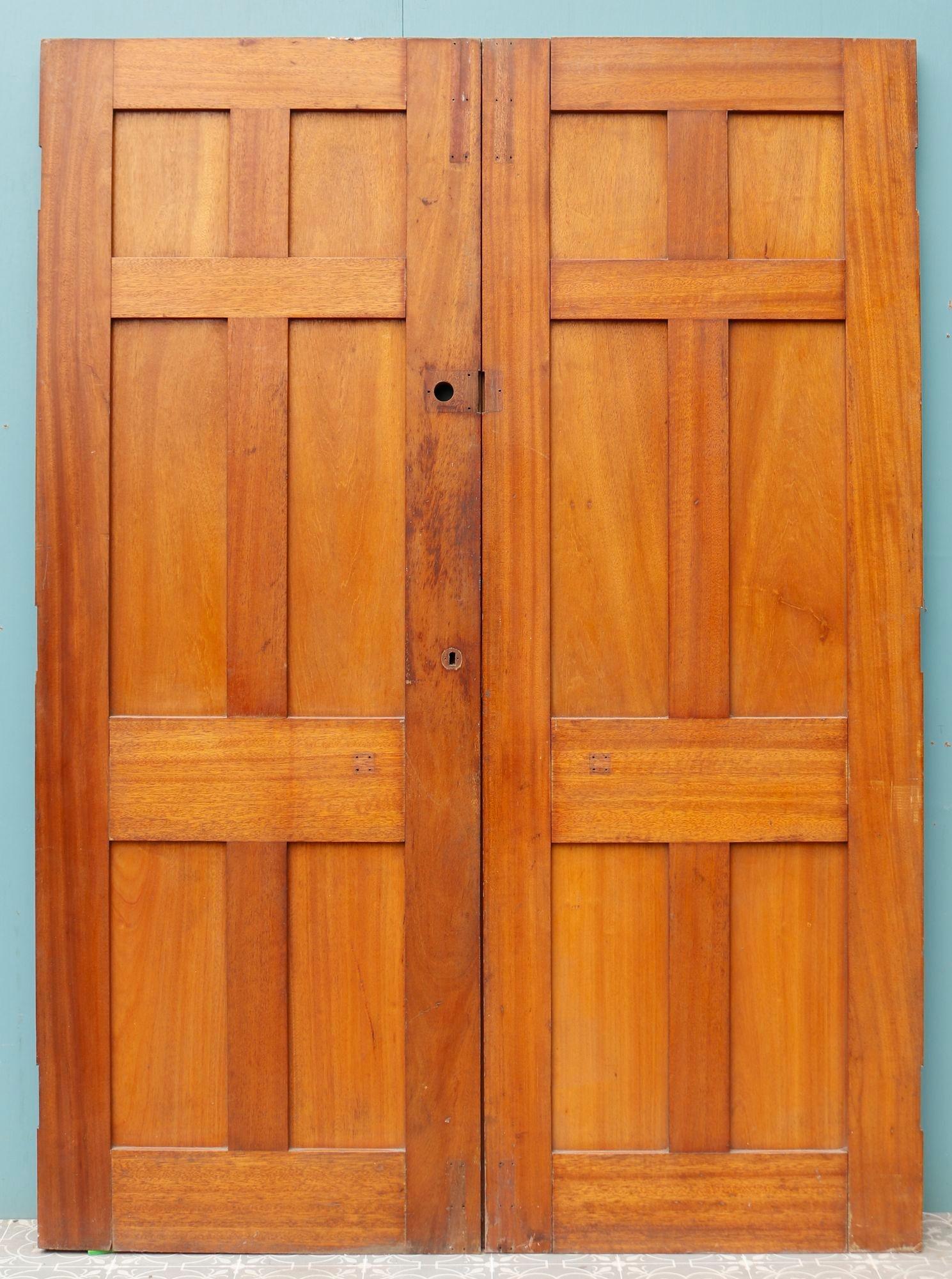 20th Century Reclaimed Hardwood Exterior Doors (Pair) For Sale