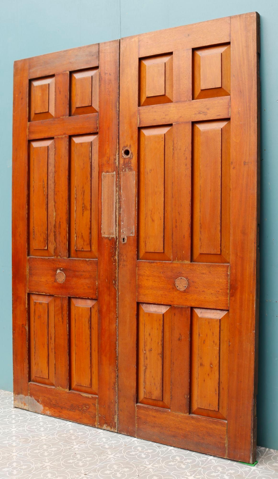 20th Century Reclaimed Hardwood Exterior Doors (Pair) For Sale