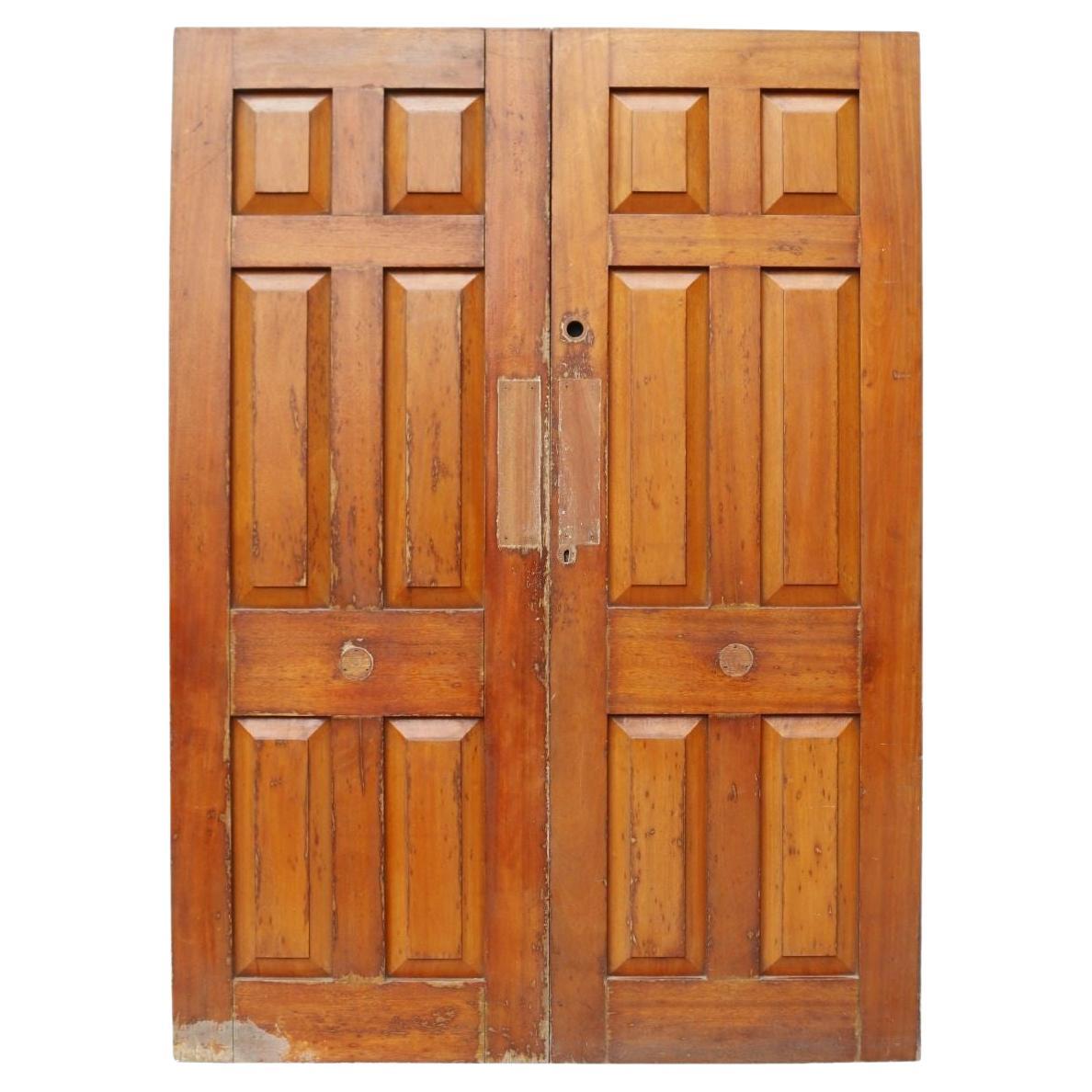 Reclaimed Hardwood Exterior Doors (Pair) For Sale