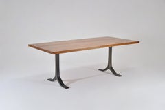Reclaimed Hardwood Table, Sand Cast Aluminium Base by P. Tendercool
