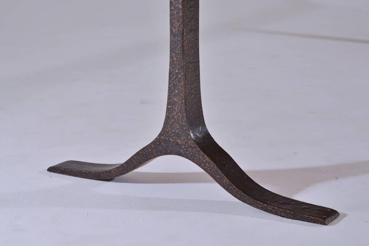 Reclaimed Hardwood Table, Sand Cast Bronze Base by P. Tendercool,  In New Condition For Sale In Bangkok, TH