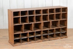 Reclaimed Indian Wooden Pigeon Hole Unit, 20th Century