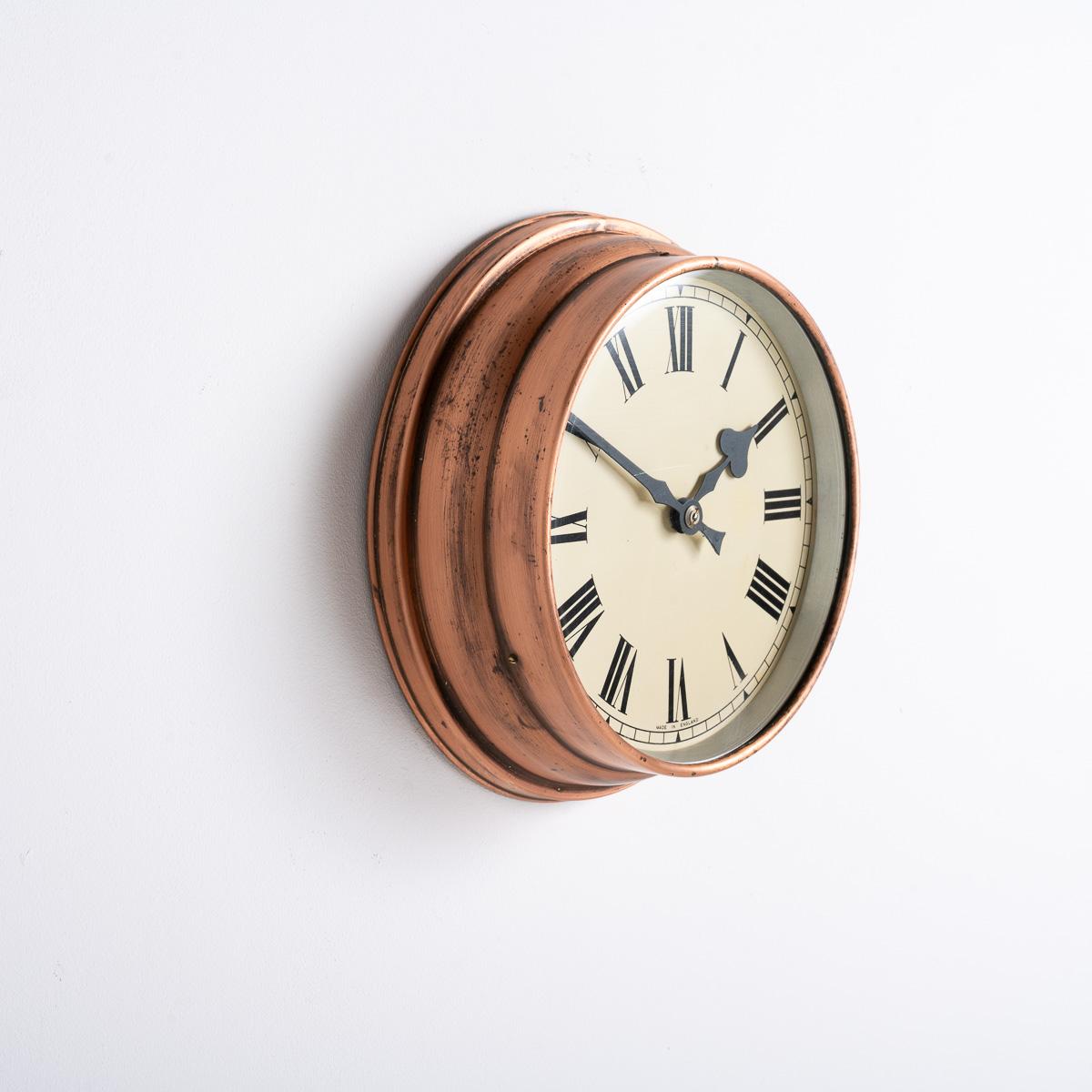 Reclaimed Industrial Aged Spun Copper Case Wall Clock By Synchronome 6