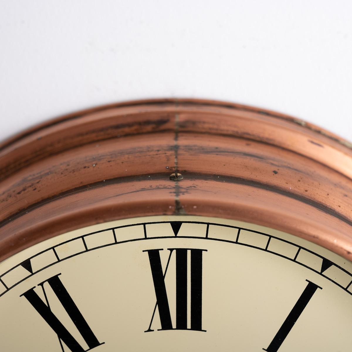 Reclaimed Industrial Aged Spun Copper Case Wall Clock By Synchronome 12