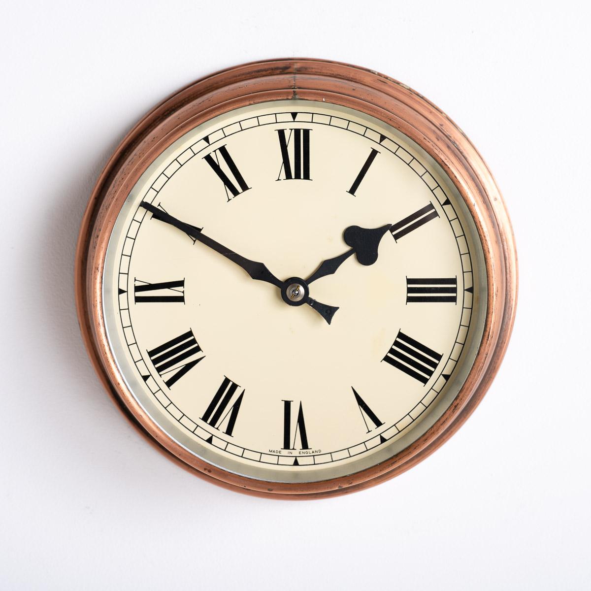 Reclaimed Industrial Aged Spun Copper Case Wall Clock By Synchronome 2