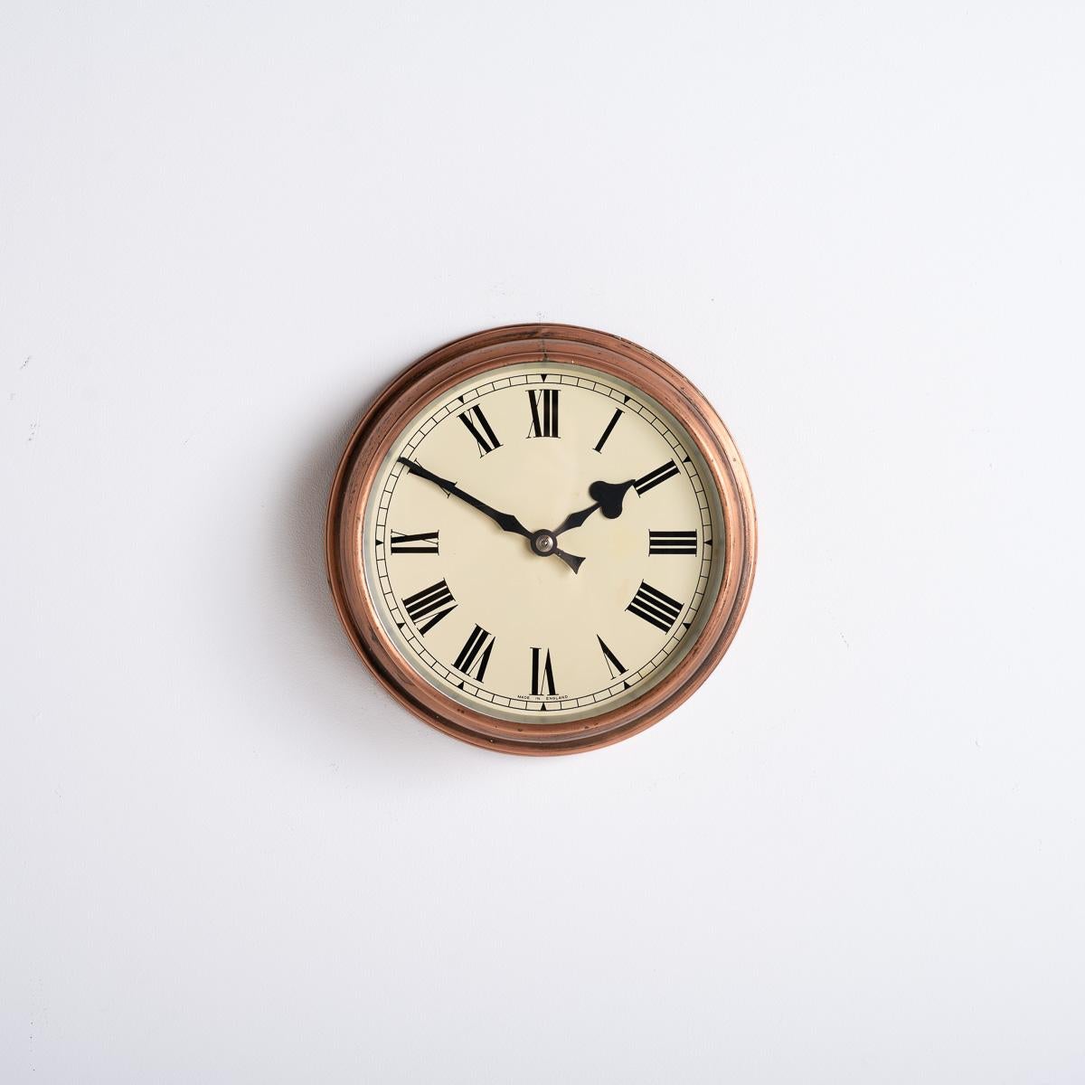 Reclaimed Industrial Aged Spun Copper Case Wall Clock By Synchronome 4