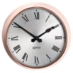 Used Reclaimed Industrial Copper Case Clock By Gents Of Leicester
