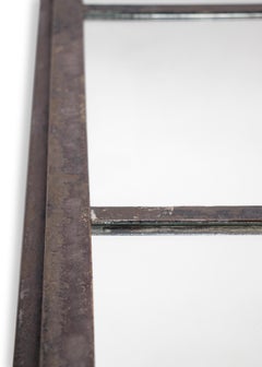 Reclaimed Industrial Window Frame as Mirror