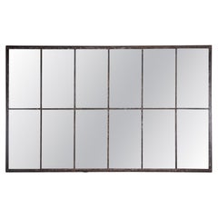 Reclaimed Industrial Window Frame as Mirror