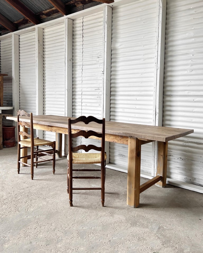 Reclaimed Irish Barn Wood Dining Table For Sale at 1stDibs