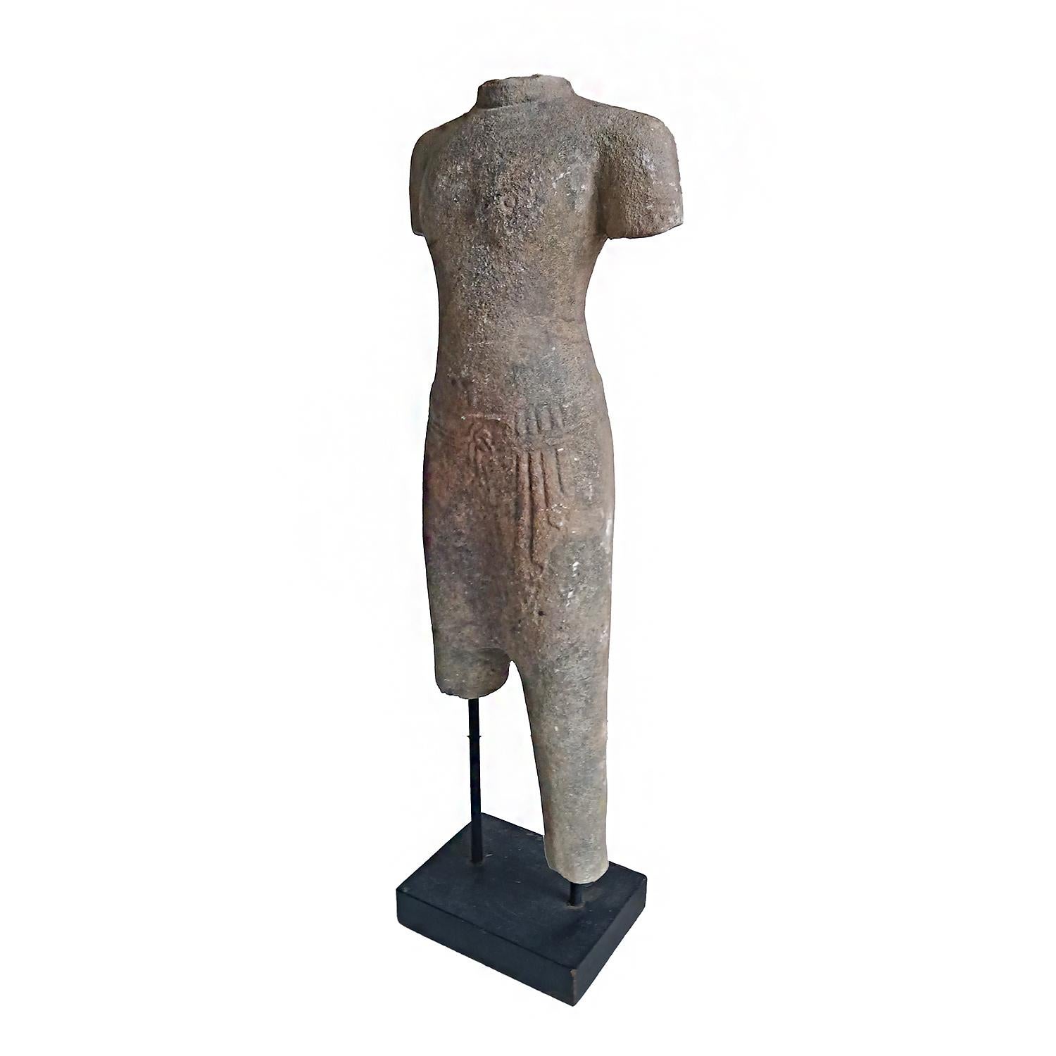 Reclaimed Khmer Torso, Early 20th Century For Sale 7