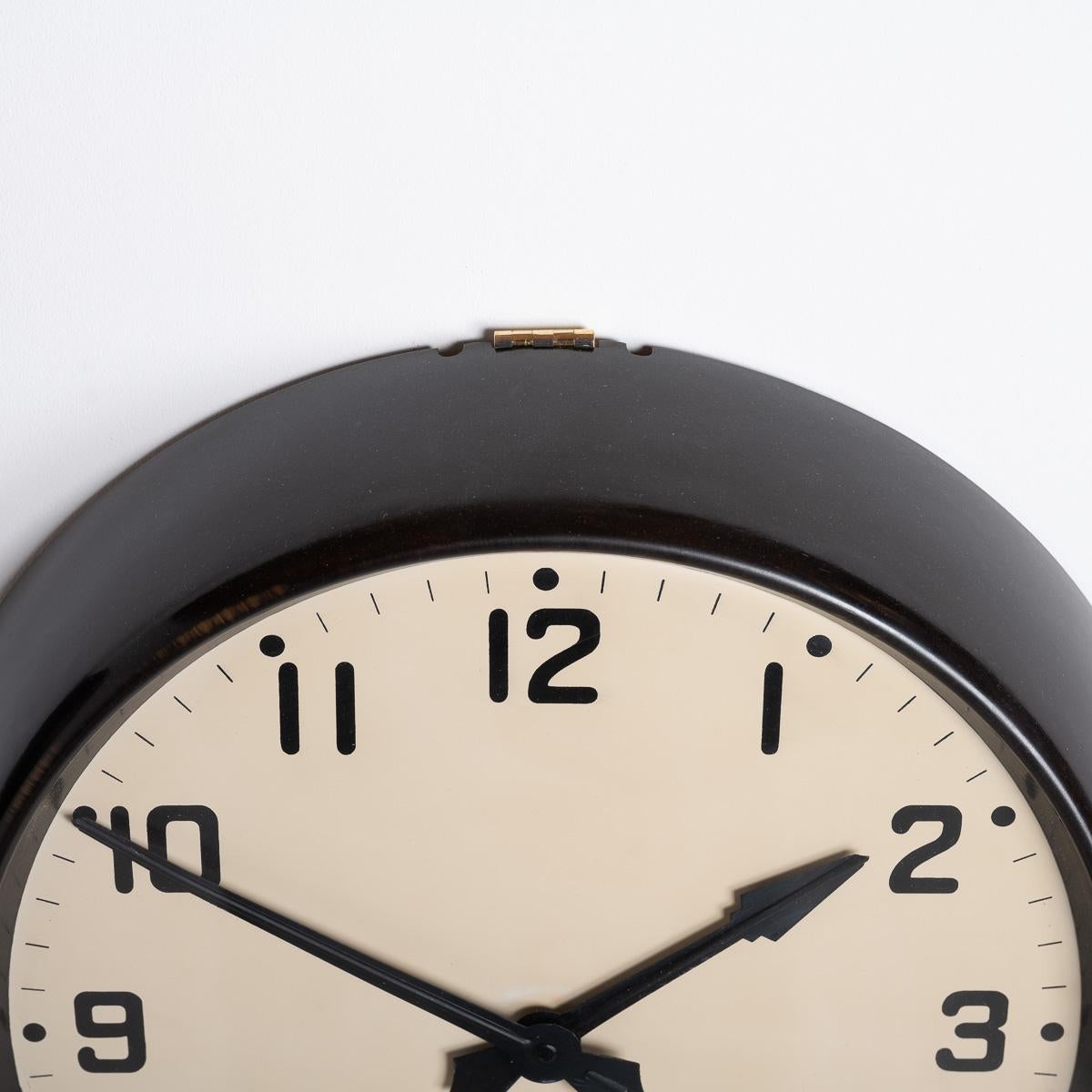 Reclaimed Large 14 Inch Diameter Bakelite Slave Clock By Gents Of Leicester 3