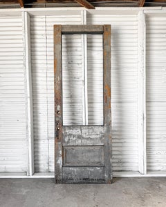 Reclaimed Late 19th Century Exterior Door with Weathered Paint