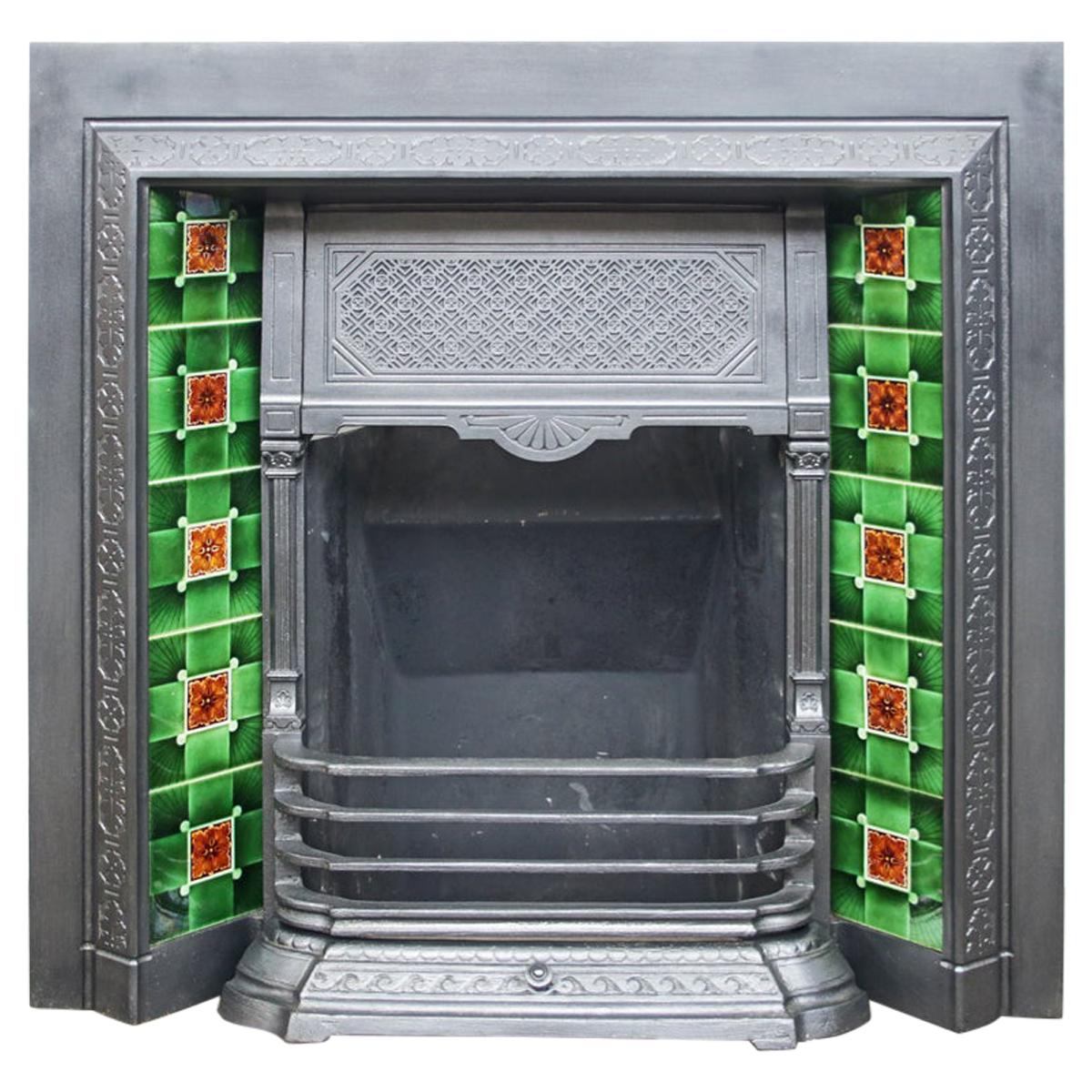 Reclaimed Late Victorian Cast Iron Fireplace Grate