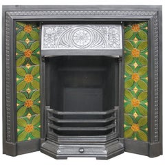 Reclaimed Late Victorian Cast Iron Fireplace Grate