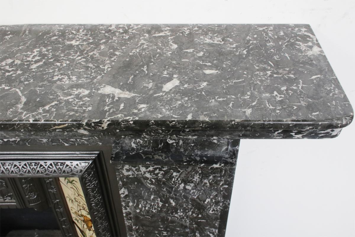 Reclaimed Late Victorian St. Anne Marble Fireplace Surround 2