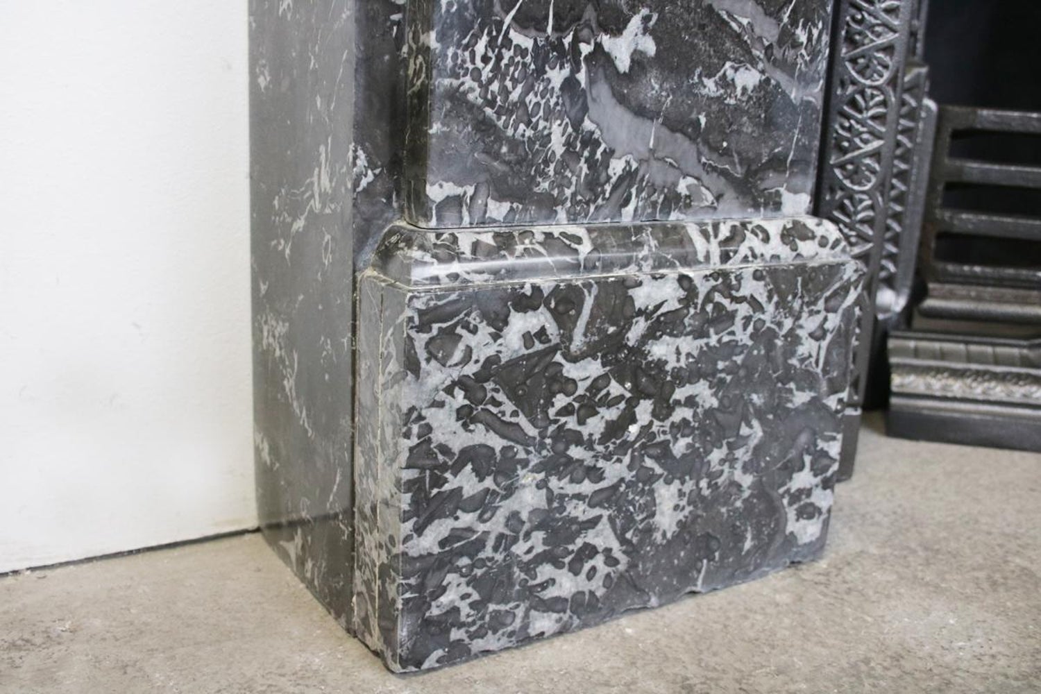 Reclaimed Late Victorian St Anne Marble Fireplace Surround For