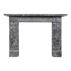 Antique Reclaimed Late Victorian St. Anne Marble Fireplace Surround