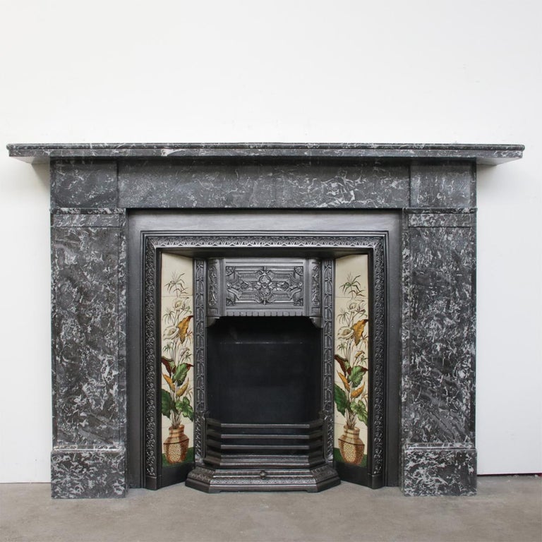 Reclaimed Late Victorian St Anne Marble Fireplace Surround For