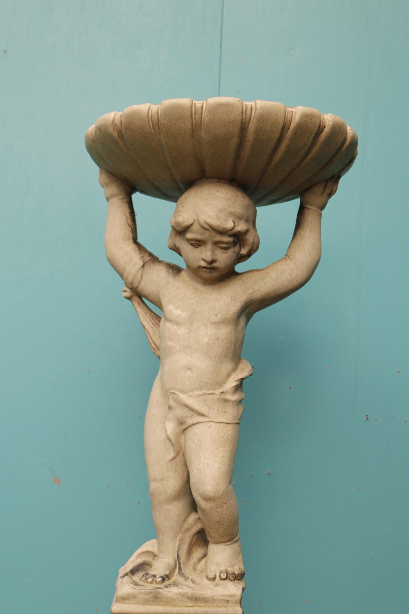 Reclaimed Leeds Fire Clay Company Birdbath 5