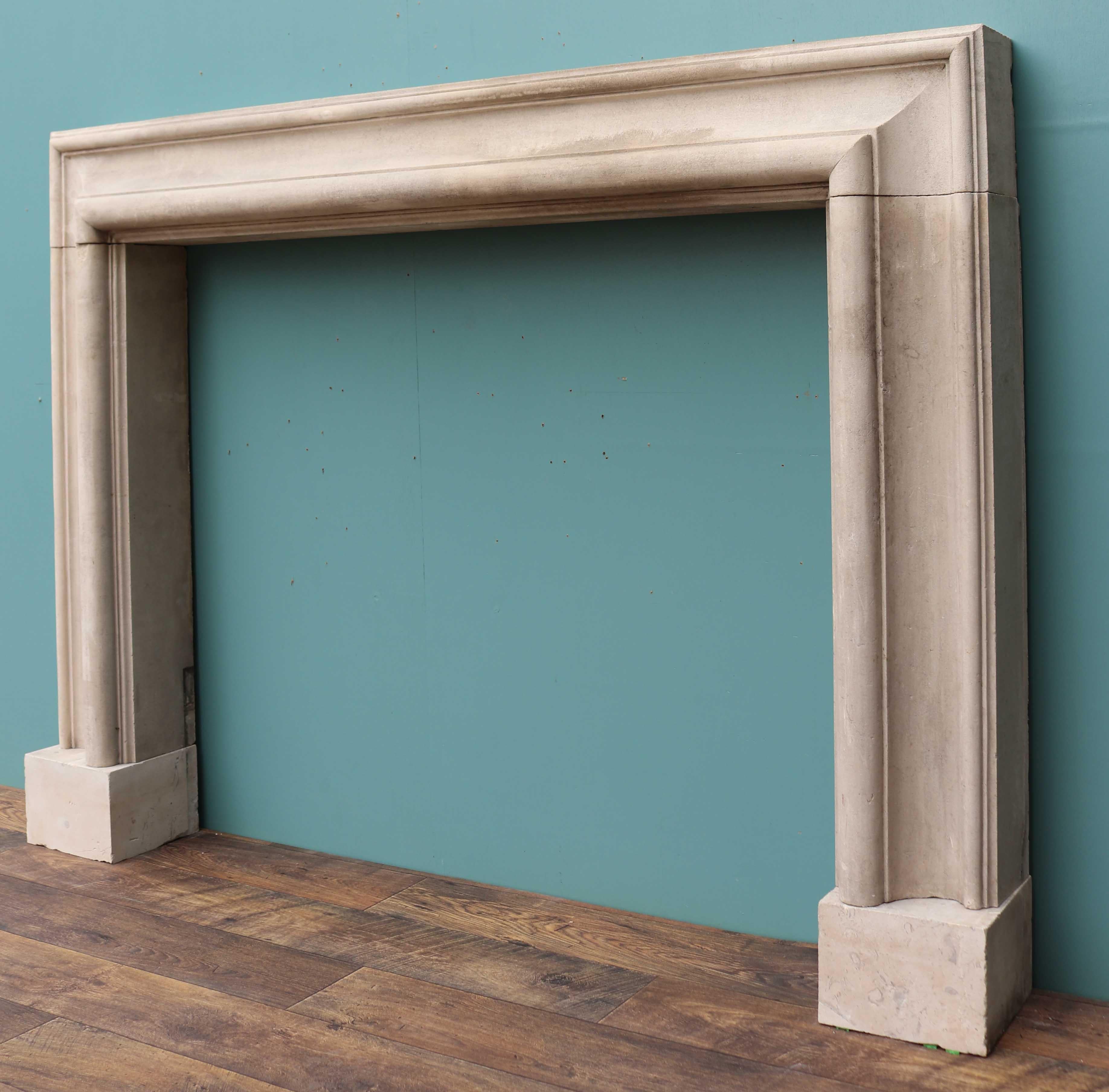 Reclaimed Limestone Bolection Mantel In Fair Condition In Wormelow, Herefordshire