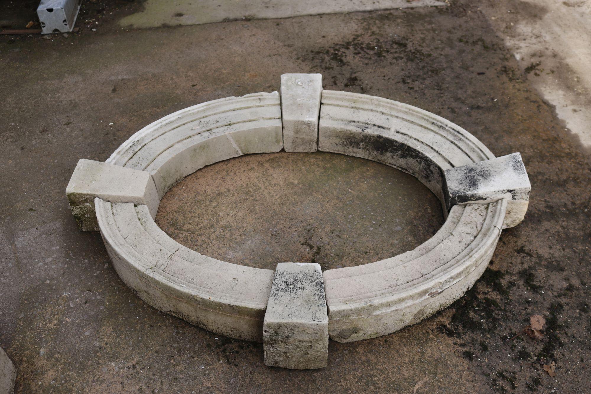 A reclaimed oval window carved from Portland limestone. We currently have four of these windows available.



Additional Dimensions

Height 103 cm

Width 132 cm

Depth 12-18 cm

Internal 90 x 60 cm