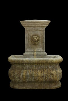 Reclaimed Limestone Wall Fountain