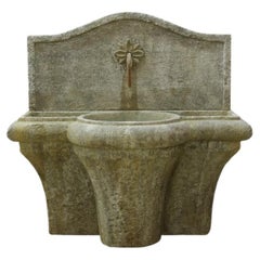 Reclaimed Limestone Wall Fountain