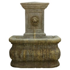 Reclaimed Limestone Wall Fountain