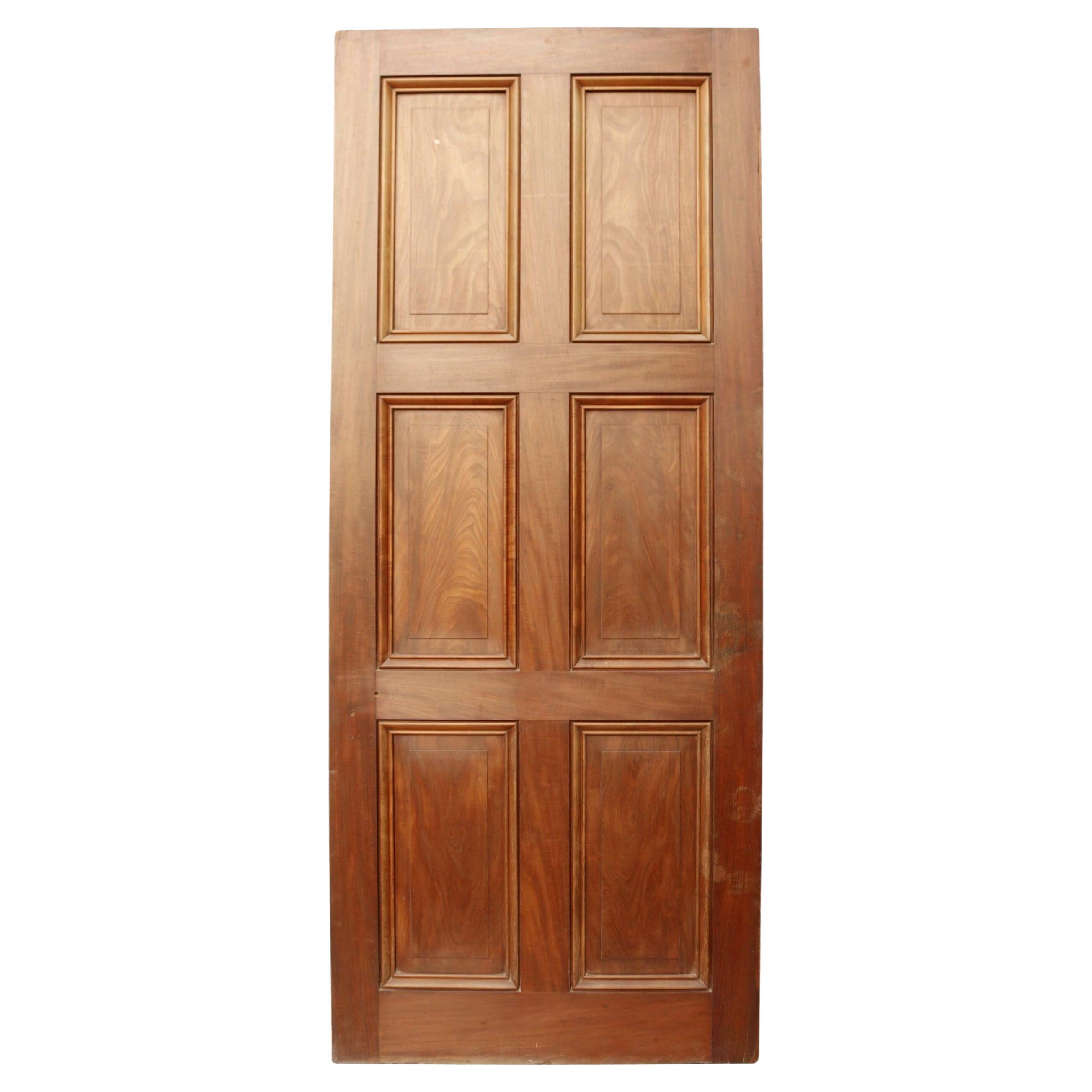 Reclaimed Mahogany and Pine Panelled Door For Sale