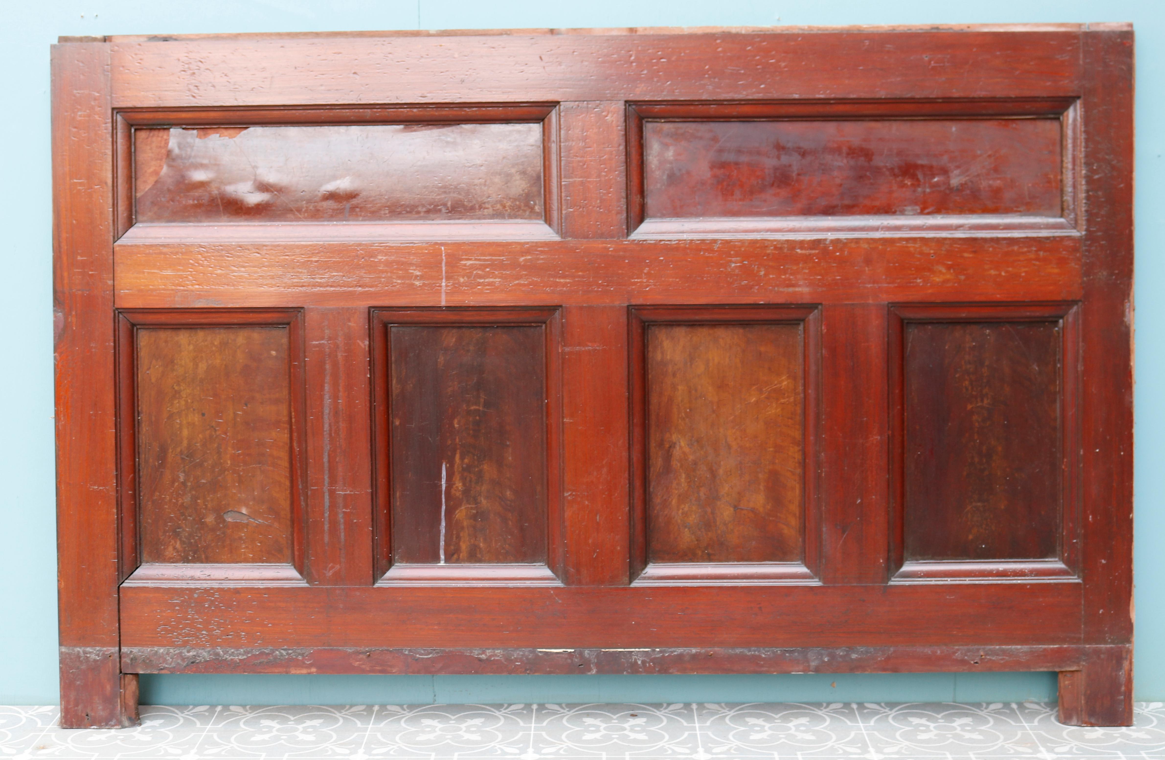 Reclaimed Mahogany Dado Height Wall Panelling In Good Condition In Wormelow, Herefordshire