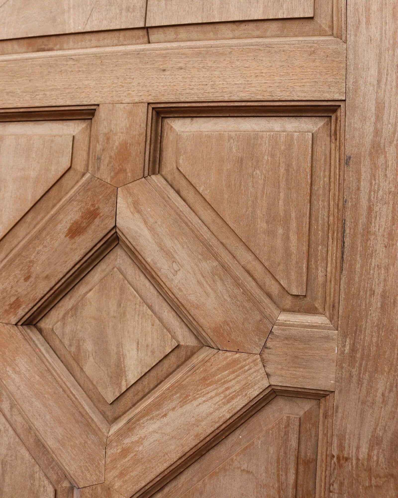 Victorian Reclaimed Mahogany Geometric Internal Door For Sale