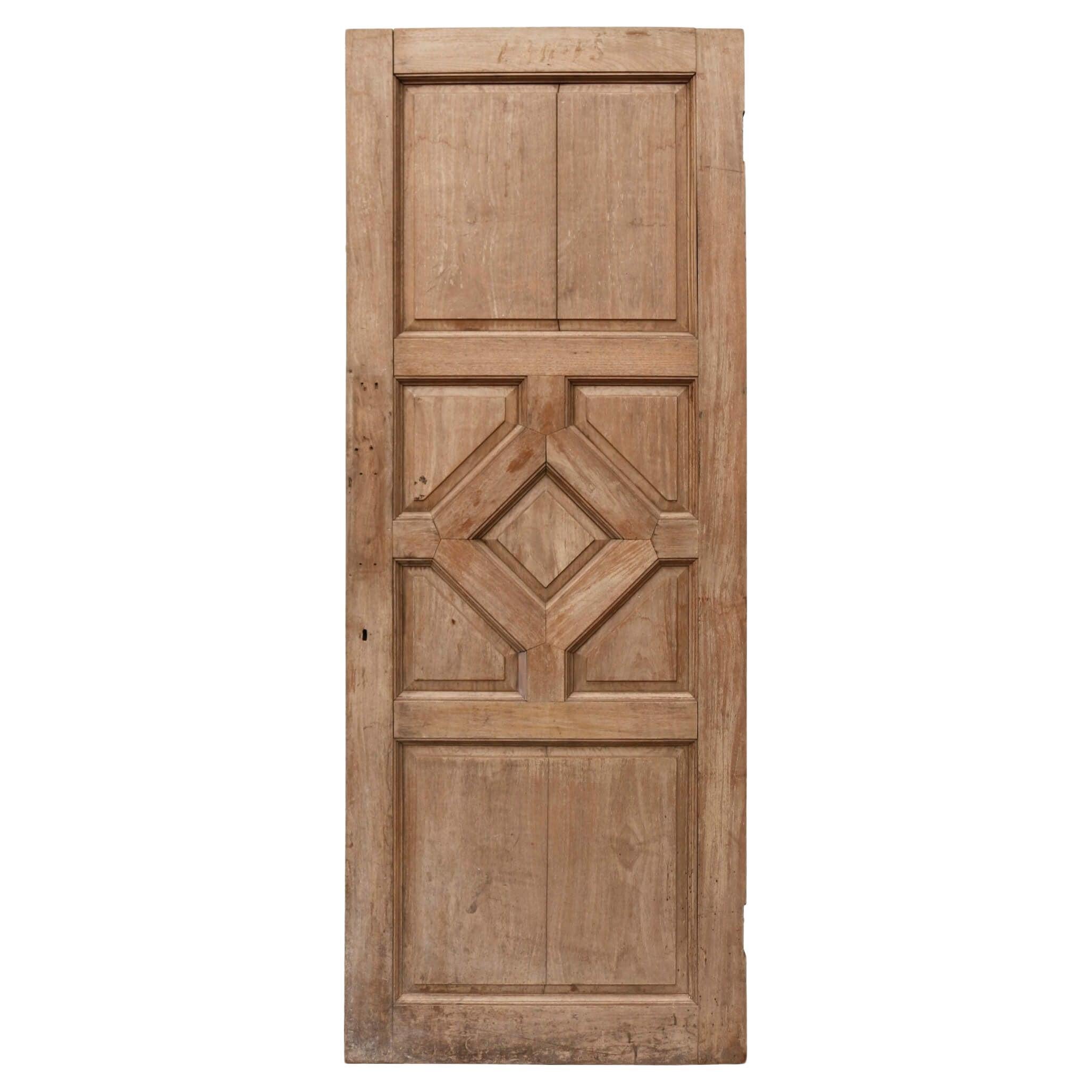 Reclaimed Mahogany Geometric Internal Door For Sale