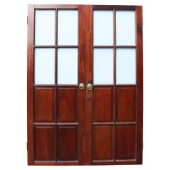 Reclaimed Mahogany Half Glazed Double Doors